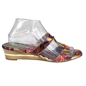 Vintage Loretta Pettinari Women’s Italy Rainbow Swirl Sandals Size 40 US 9.5